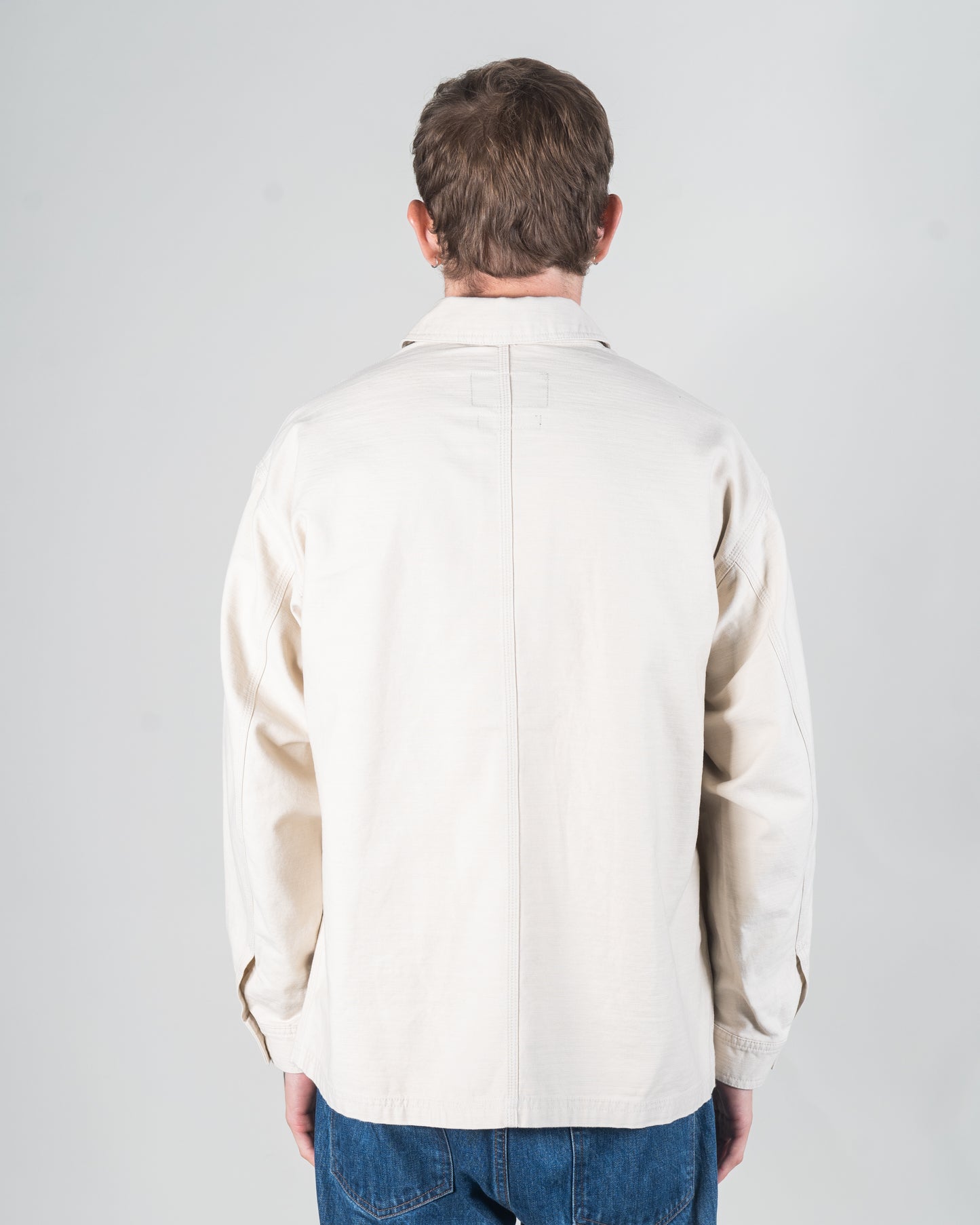 BACKSATIN FRENCH WORK JACKET (CREAM)